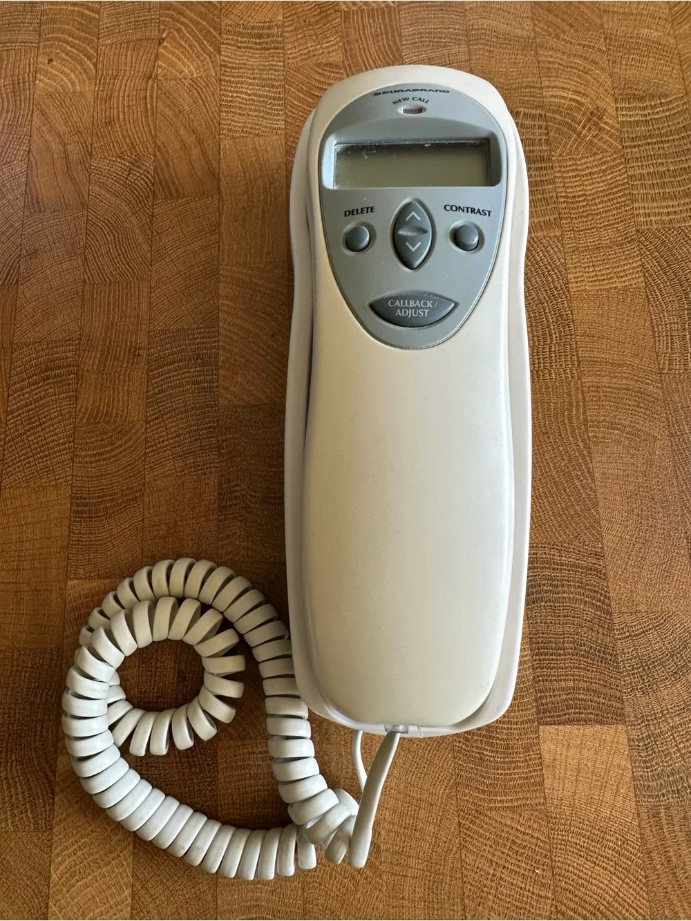 Vintage Durabrand PH-543 White Caller ID Trim Phone Corded Wall Desk Landline